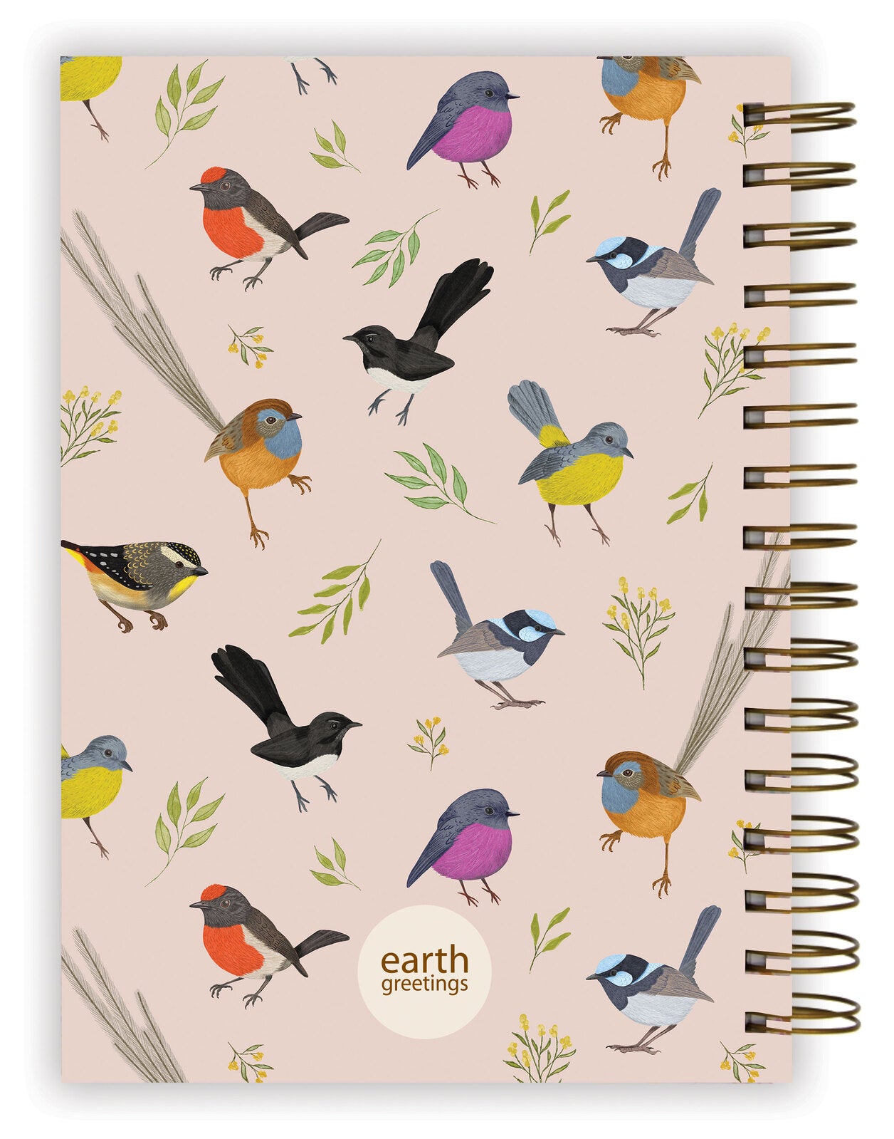 Earth Greetings Negin Maddock Little Birdies A5 Lined Journal