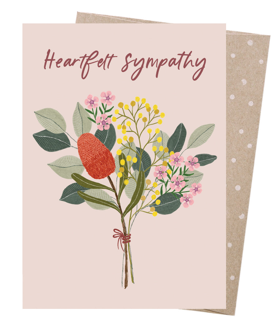 Earth Greetings Sympathy Bouquet Greeting Card