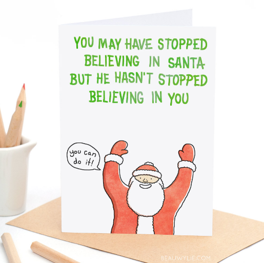 Beau Wylie Santa Believer Greeting Card