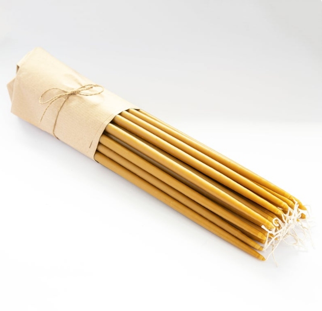 Pure Beeswax 44cm Long Taper Candles