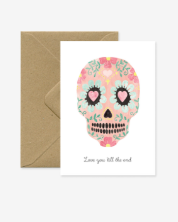 Love You Skull Greeting Card