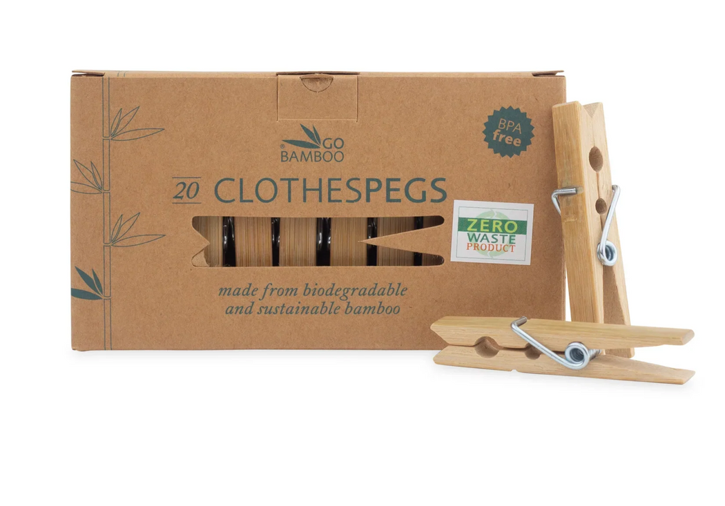 Eco Bamboo Clothes Pegs Pack 20