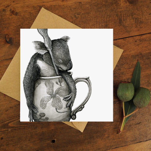 Renee Treml Tea Cosy Koala Card