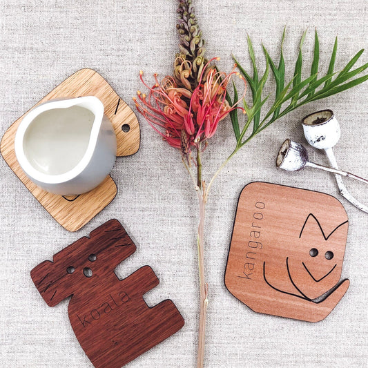 Buttonworks Timber Coasters (set of 6)