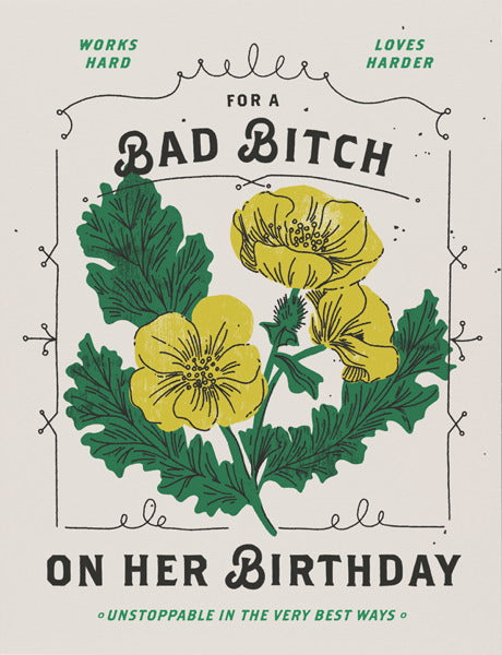 Bad Bitch Greeting Card