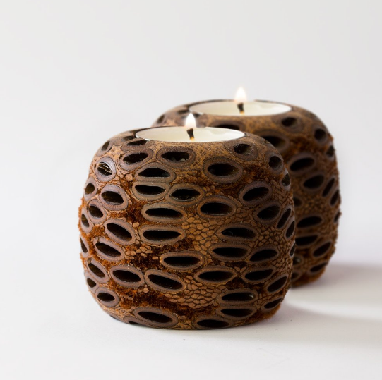 Banksia Pod Tea Light Candle Holders