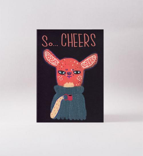 Surfing Sloth Cheers To You Greeting Card