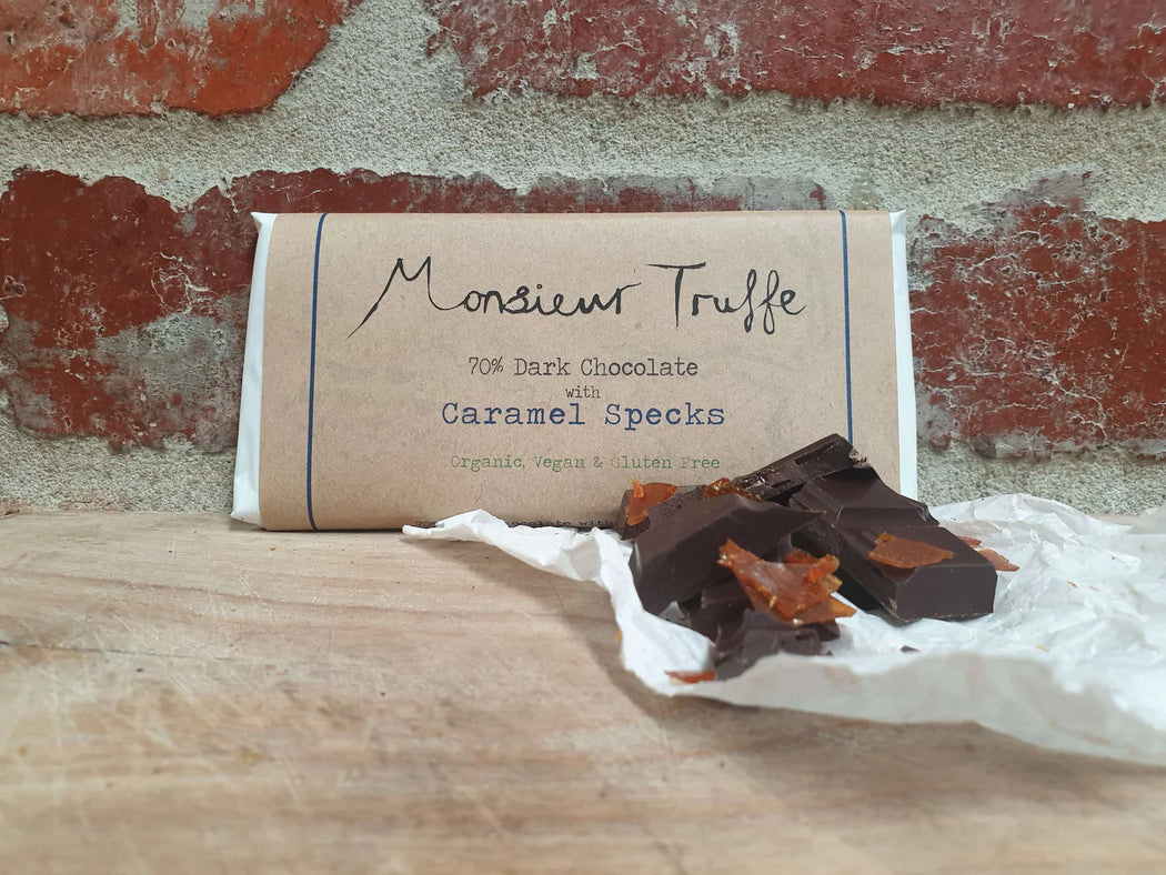 Monsieur Truffe 70% Dark Chocolate with Caramel Specks
