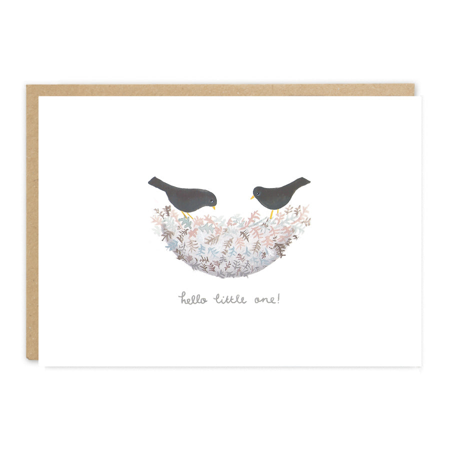 Jade Fisher Nest - Hello Little One Baby Card