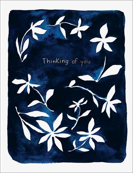 Thinking Of You Indigo Greeting Card