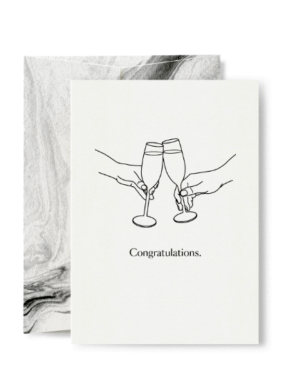 Card Nest Congratulations Marbled Greeting Card