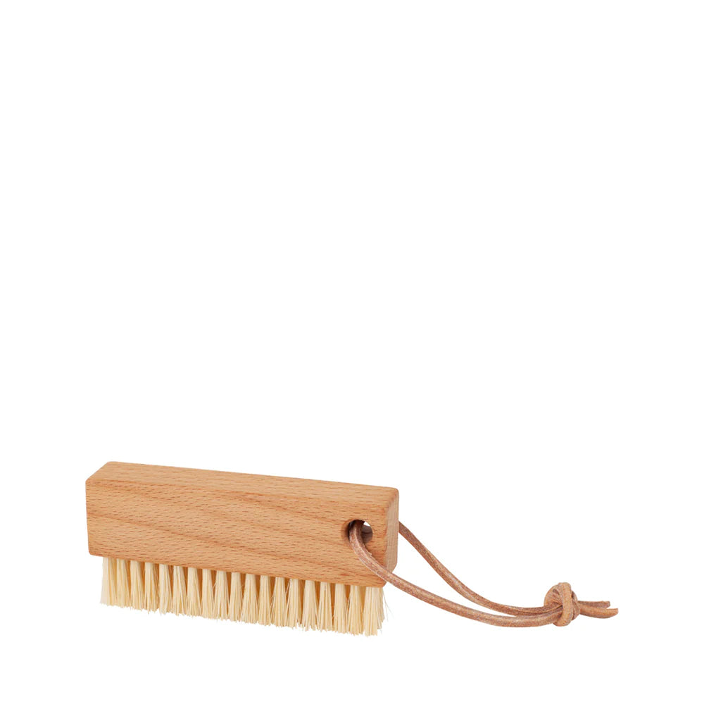 Beechwood Nail Brush With Leather Strap