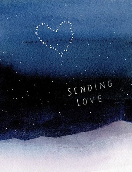 Sending Love Night Sky Greeting Card