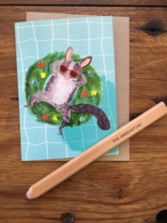 Surfing Sloth Pool Possum Card