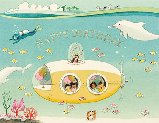 Submarine Birthday Greeting Card